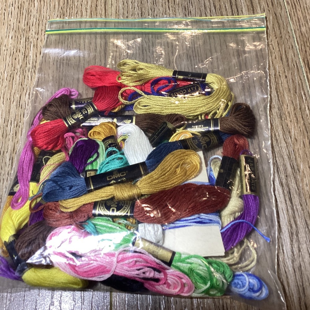 DMC J&P Coats Star Embroidery Floss Lot Assorted‎ Colors Cotton Thread Skeins